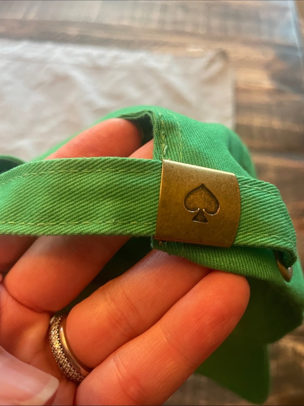 kate spade Green 'party hat' Embroidered Cap - Picture 4 of 6